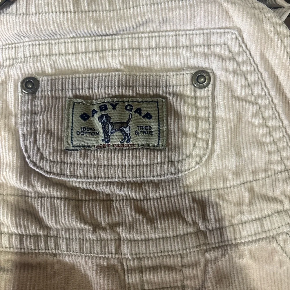 Beige Corduroy Kids Overalls